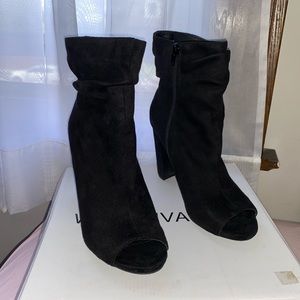Open toe ankle boots